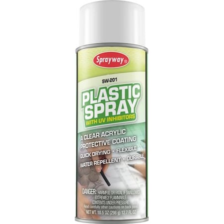 Sprayway Plastic Spray Clear with UV inhibitors, 16oz SW201-1